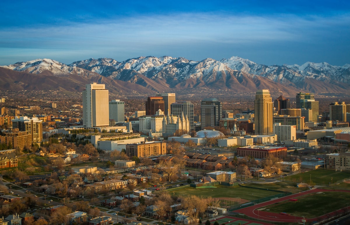 Salt Lake City aerial view