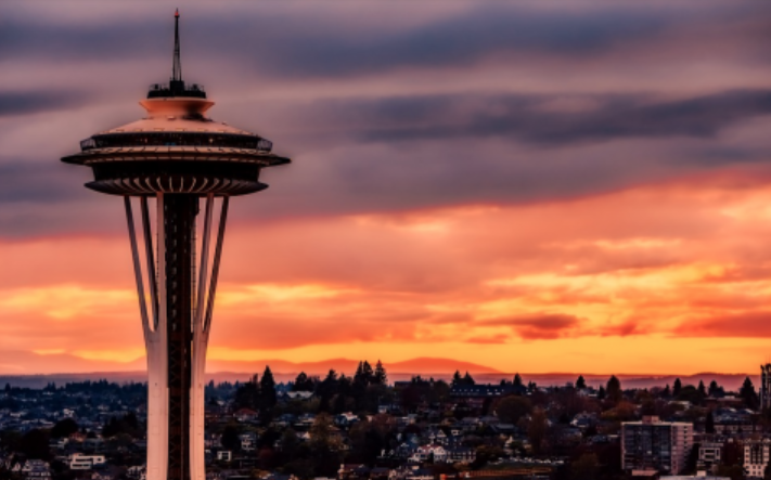 Seattle at sunset, Image via Pixabay