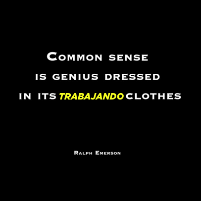 Ralph Emerson quote about common sense