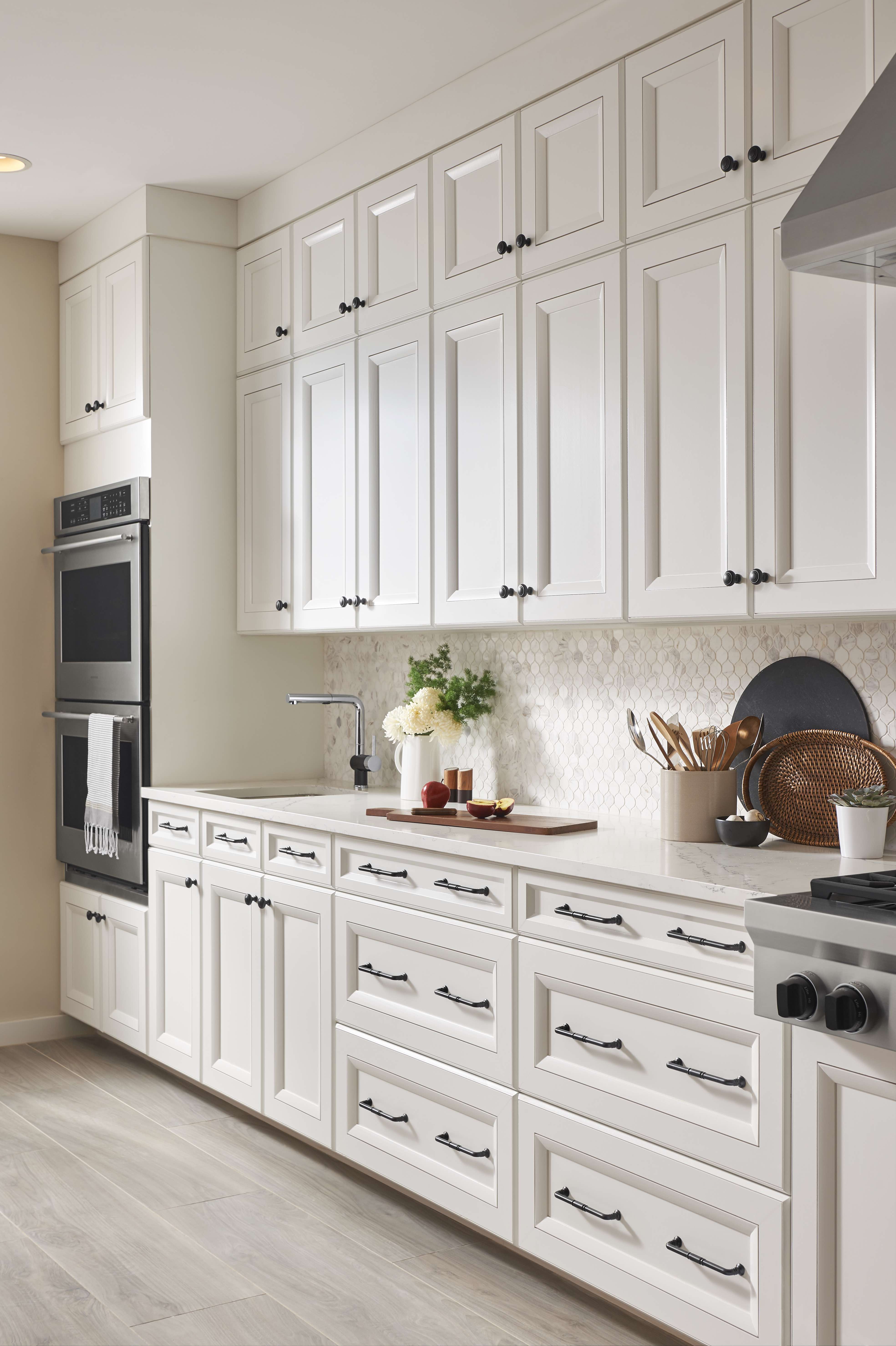 The Grace Collection, inspired by manufacturer Top Knobs’ most successful designs over the past 25 years, consists of 276 pieces, including appliance pulls, knobs, and door pulls, in six series: Kent (shown), Barrow, Henderson, Minetta, Pomander, and Riverside. All hardware is available in six finishes: Ash Gray, Brushed Satin Nickel, Flat Black, Honey Bronze, Polished Chrome, and Polished Nickel. 