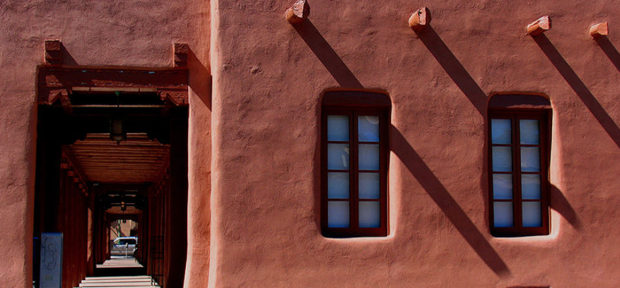 Stucco house deep window recess. Flickr user karol m