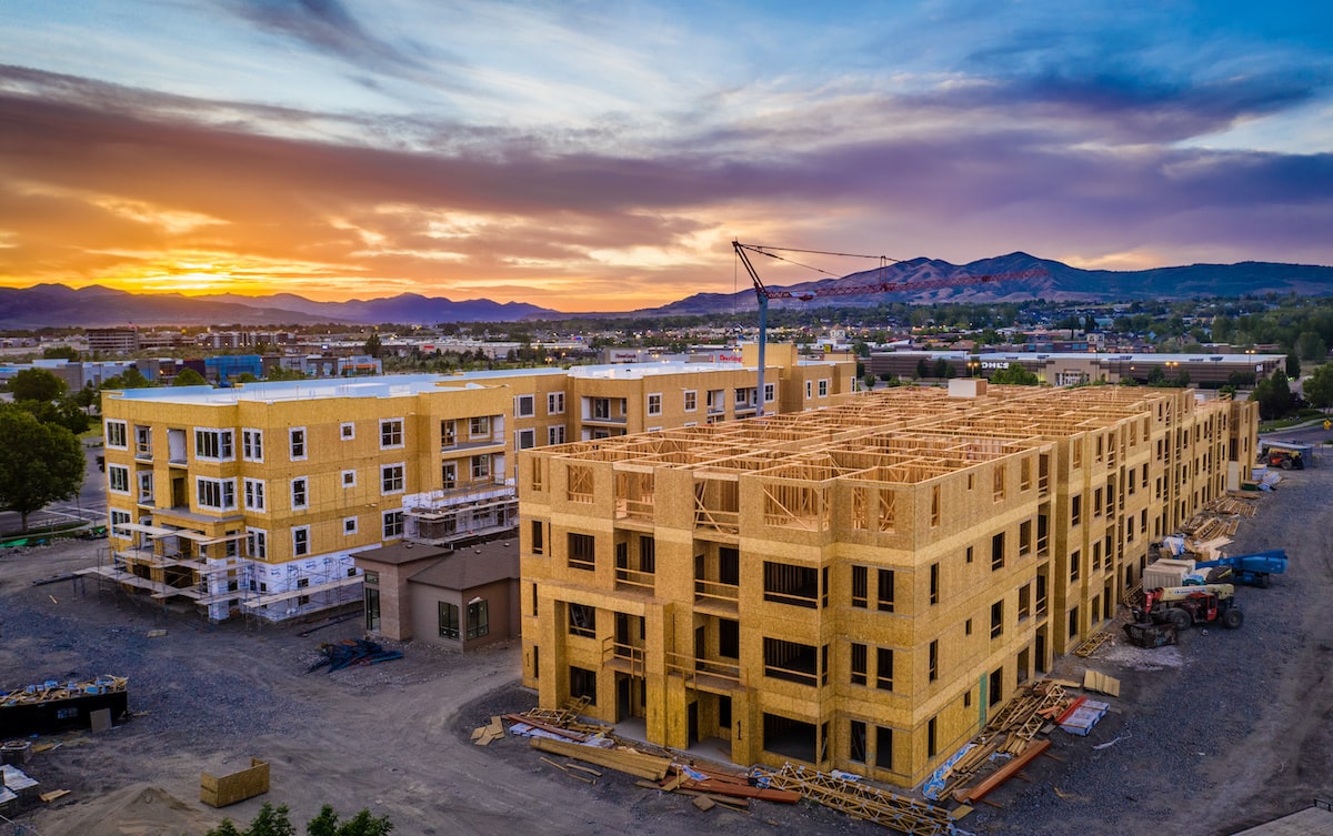 New multifamily apartment buildings under construction in Utah