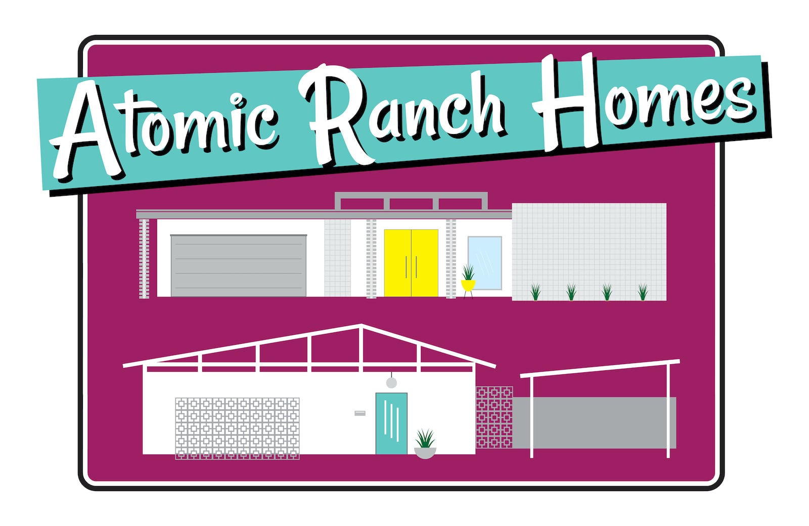 Graphic of Atomic Ranch home sketches