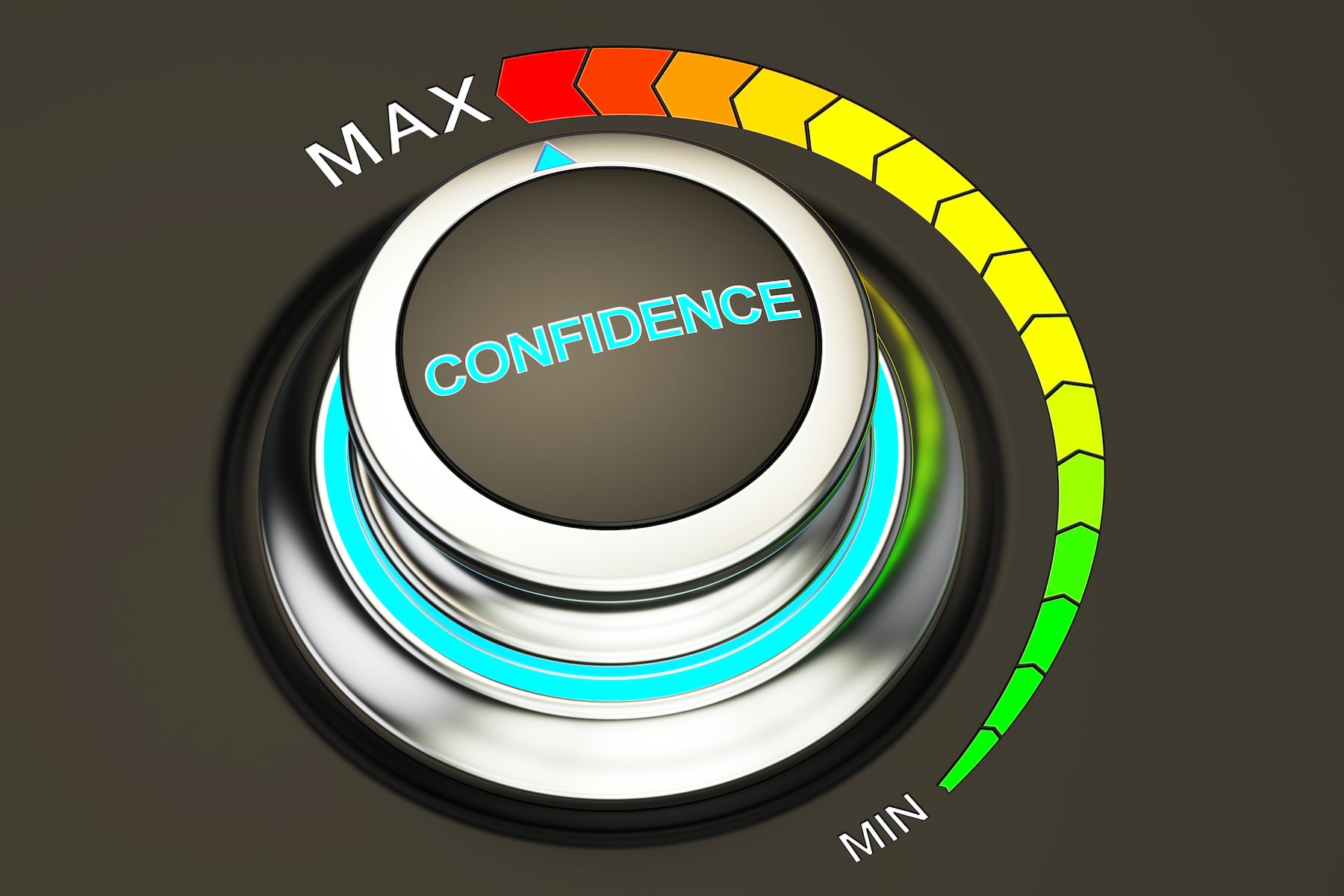 Confidence dials that looks like a stove knob