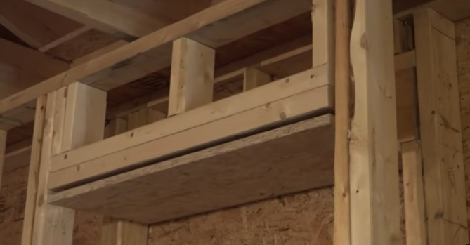 Double-stud walls in energy-efficient home construction