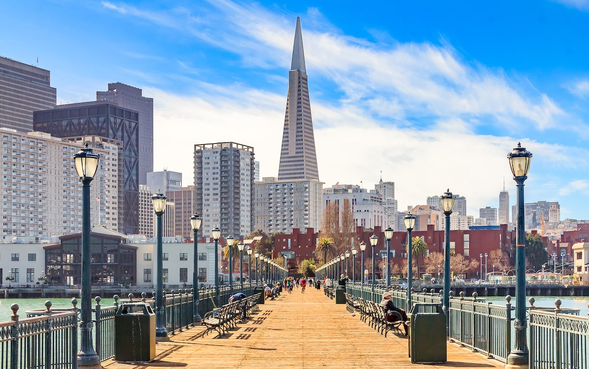 Downtown San Francisco Bay Area pier