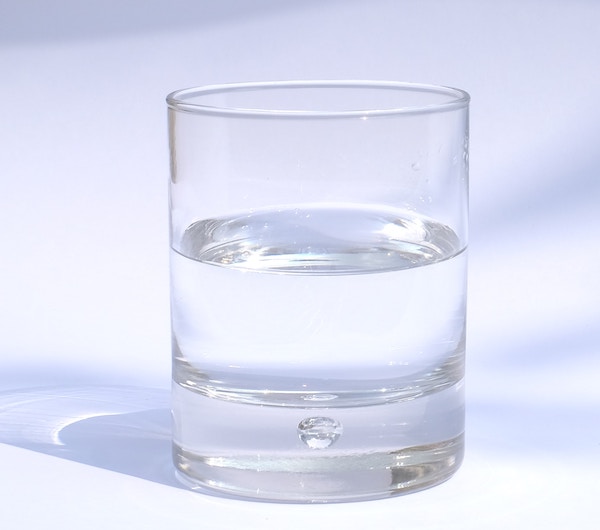 Half full glass of water