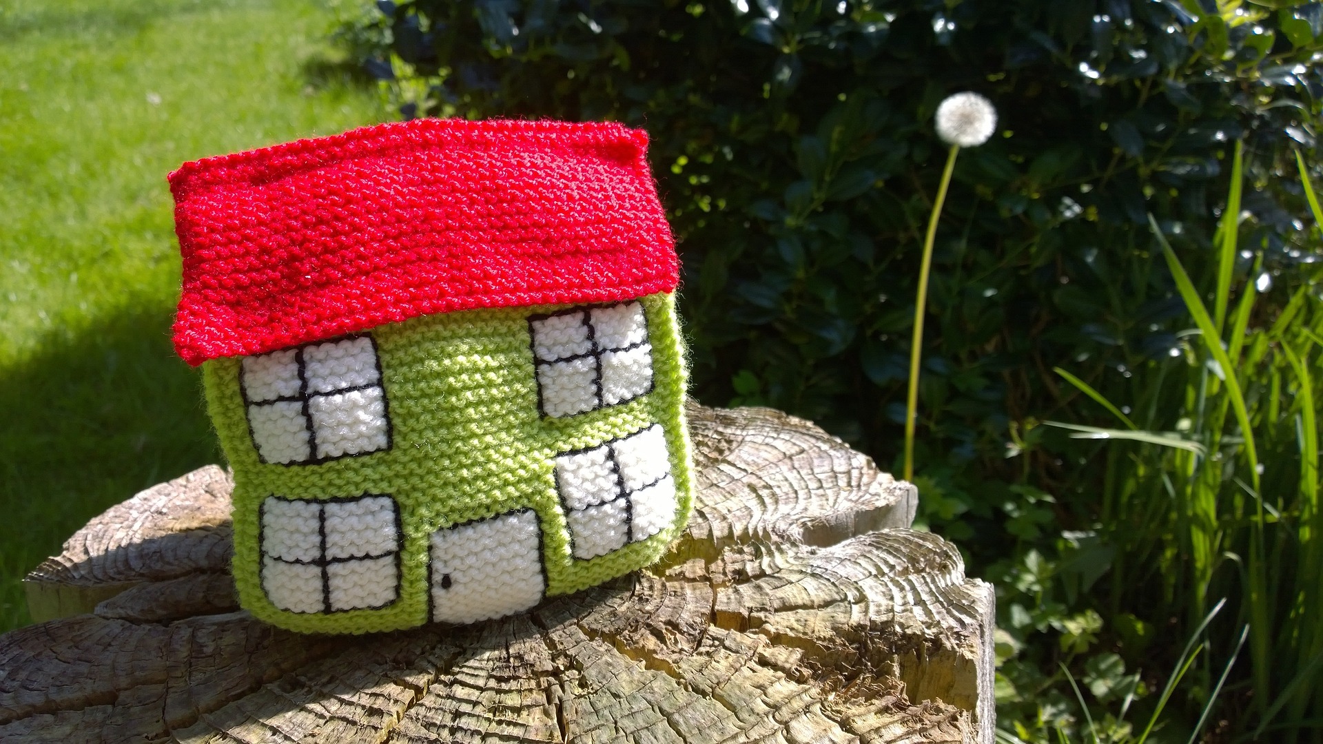 Crocheted house