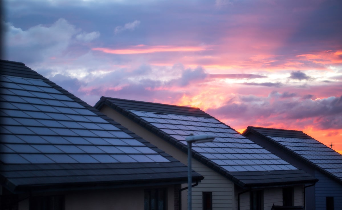 Homes with solar panels