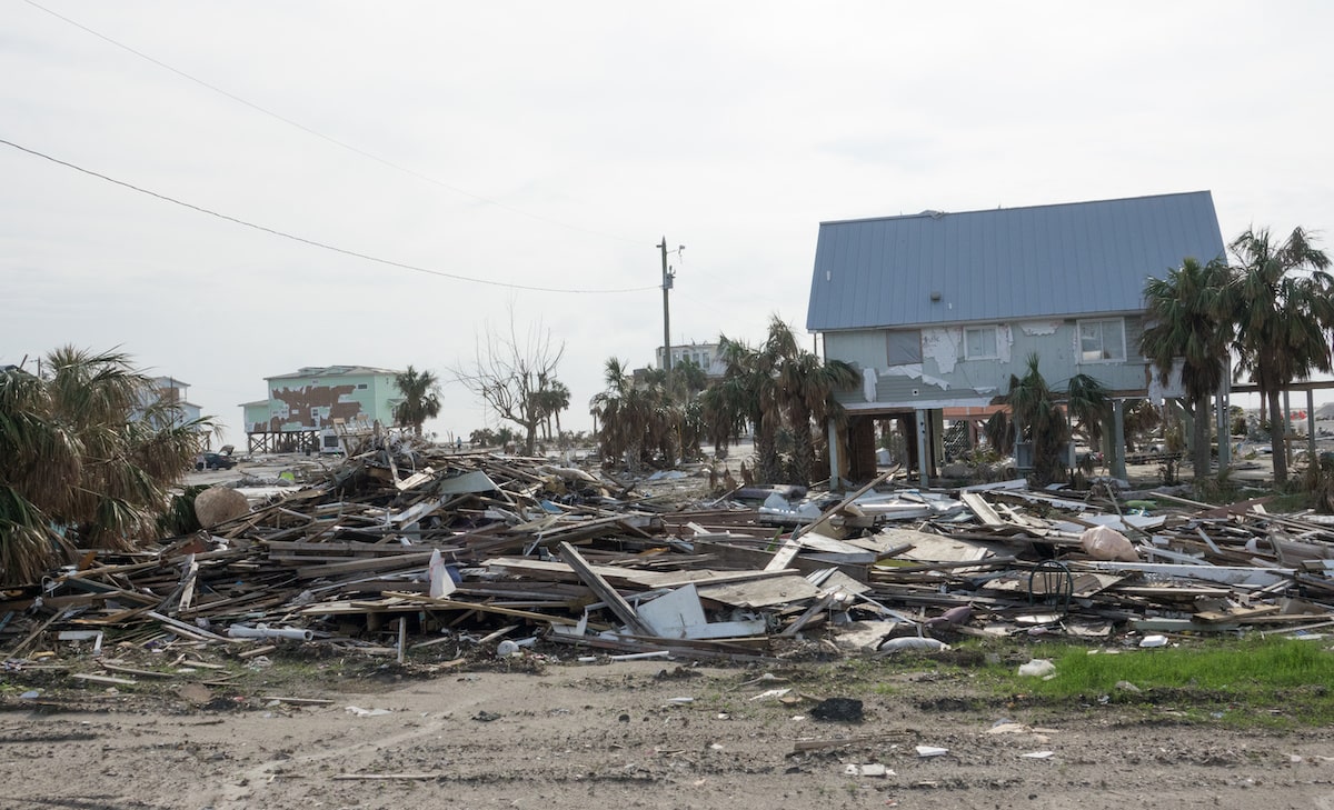 Coastal homes demolished after hurricane 