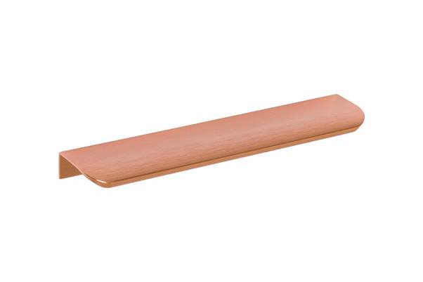 Designed with a rounder shape that takes ergonomic considerations into account, Mockett’s DP212 Series of round-edge drawer pulls sits almost flush with the cabinet surface for a smoother profile that prevents snagging on loose clothing, towels, or other kitchen linens. Pulls are available in three lengths, from 40 mm to 350 mm, in Rose Gold (shown) and Satin Aluminum finishes.