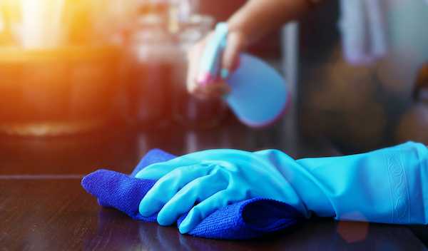 Cleaning surfaces and disinfecting