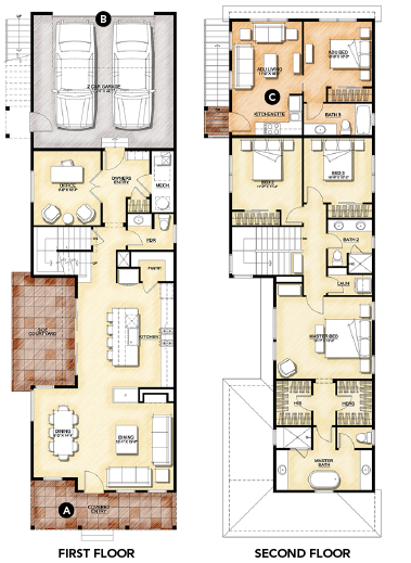 house review-DTJ-narrow lot-floor plans