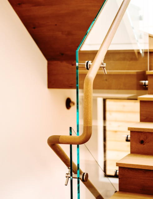 2019 Professional Builder Design Awards Gold Infill stair handrail detail wood