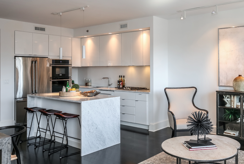 2019 Professional Builder Design Awards Gold Award Multifamily 10Eleven kitchen living
