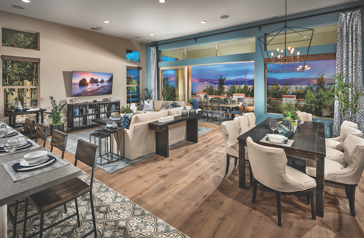 2019 Professional Builder Design Awards Gold New Community home interior with outdoor living