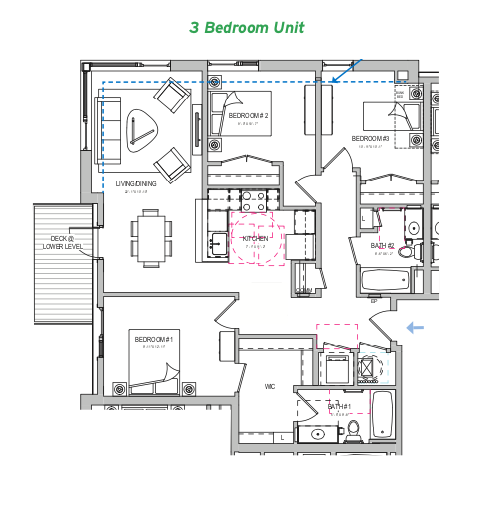 2019 Professional Builder Design Awards Gold Attainability floor plan 3 bedroom