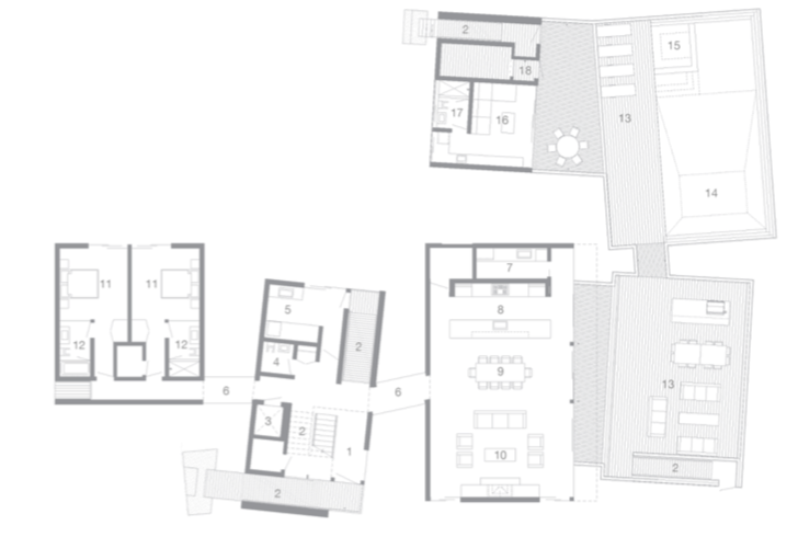 2019 Professional Builder Design Awards Gold Custom Home Kiht han first floor plan