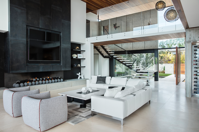 2019 Professional Builder Design Awards Silver Custom Home living space