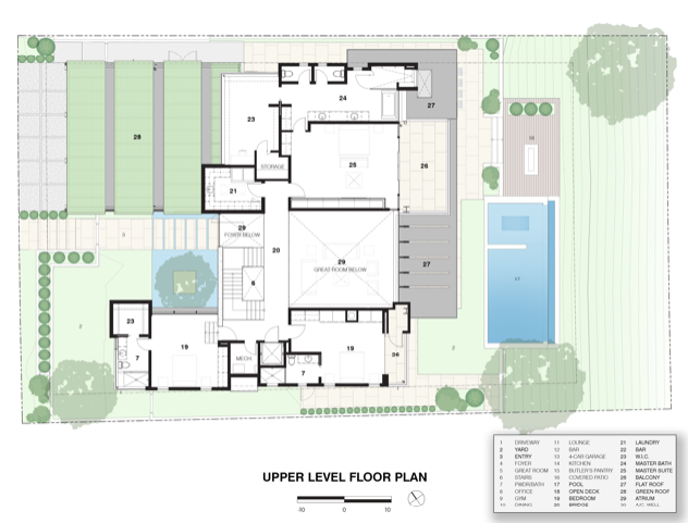 2019 Professional Builder Design Awards Silver Custom Home upper level plan