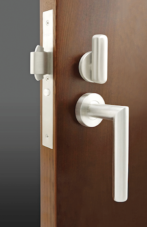 Unison Hardware's Inox PD96 self-latching mortise lock for sliding doors