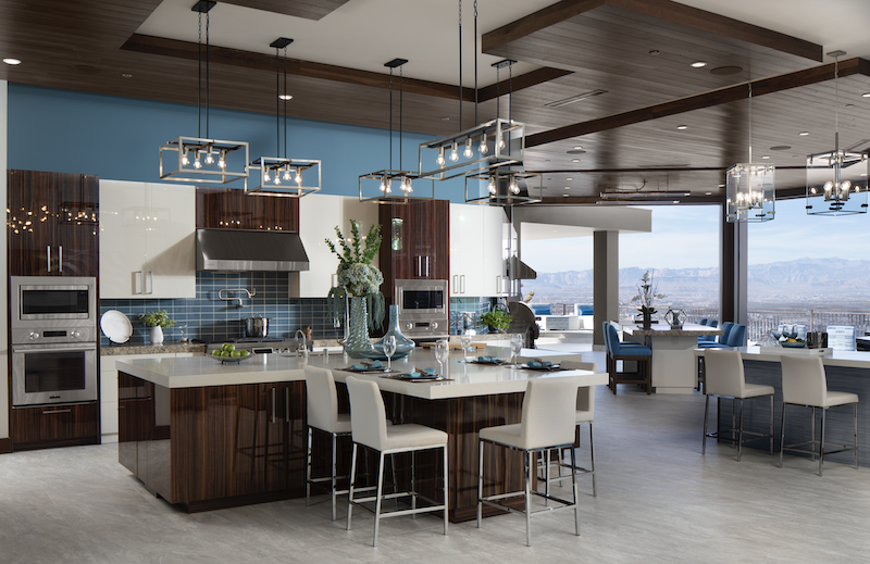 The New American Home kitchen with view