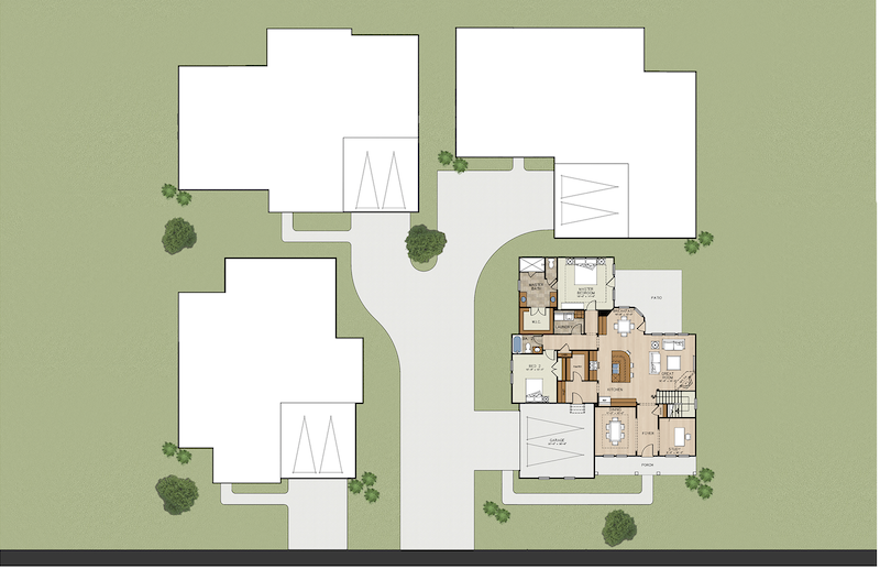 The Delray home design site plan