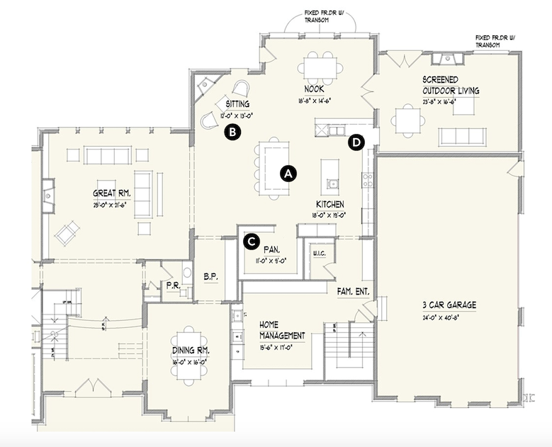 house review kitchen design TK Design & Associates plan