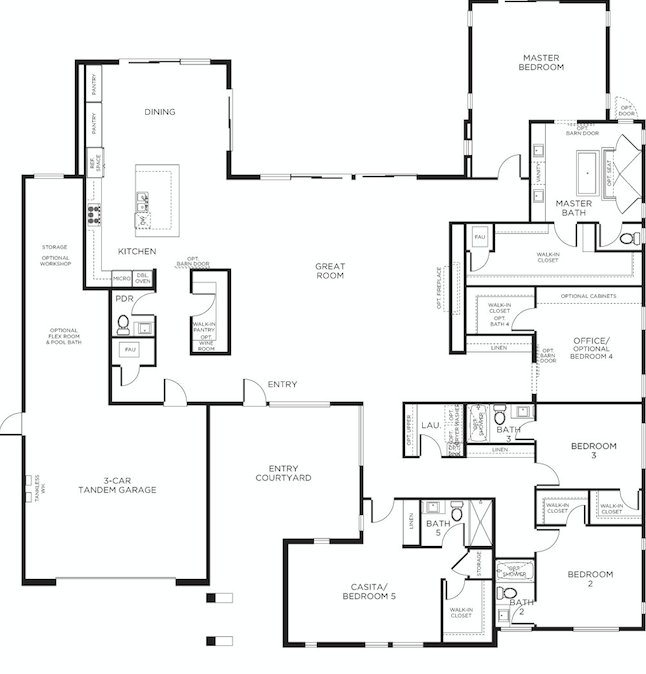Pardee Homes Vista Santa Fe Plan 1 floor plan