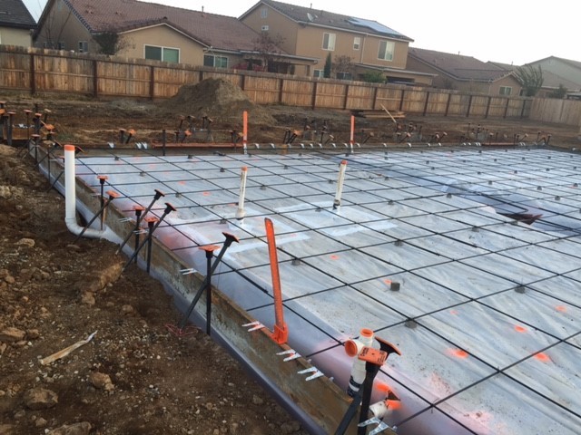 example of underslab vapor barrier correctly installed