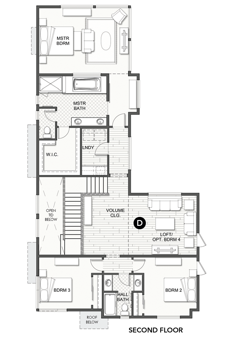 Dahlin Group Ray Meadow house plan 2nd floor