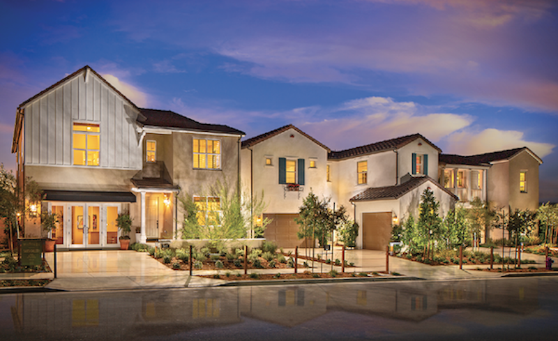 The New Home Company product, detached homes at Whitney at Bedford in Corona, California
