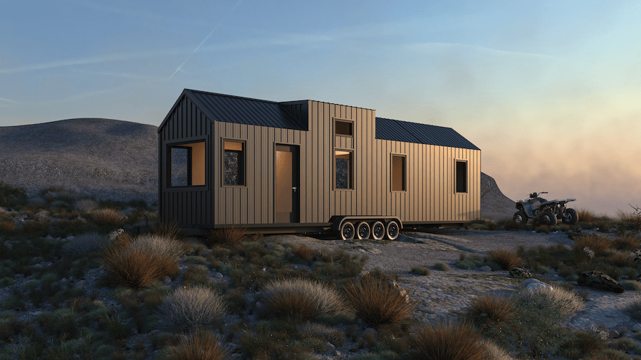 Exterior of the Via tiny home by Liv-Connected and Atomic Homes, which will be at Show Village 2024