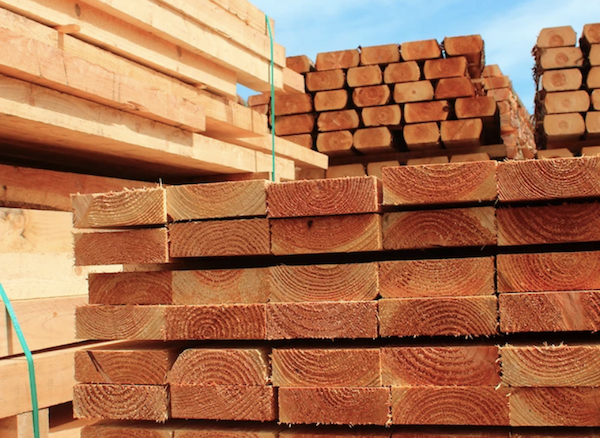 84 Lumber lumber supplies stacked on jobsite
