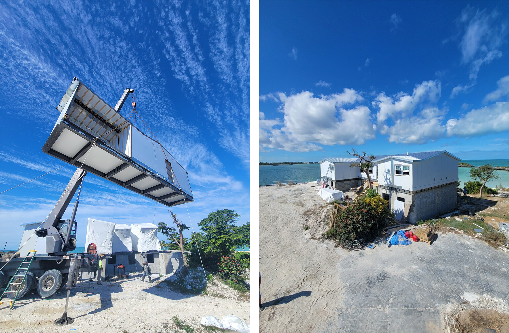 Modular home construction in the Bahamas