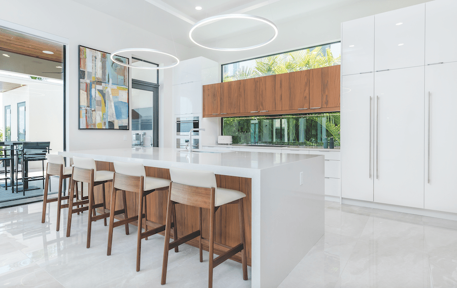 2022 BALA kitchens Riverside private residence kitchen island
