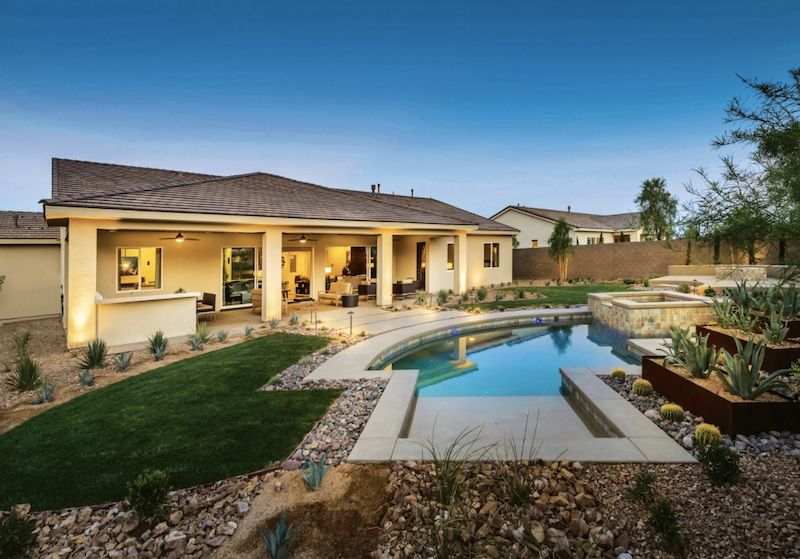 pool and outdoor living space at Brookshire Estates in Las Vegas