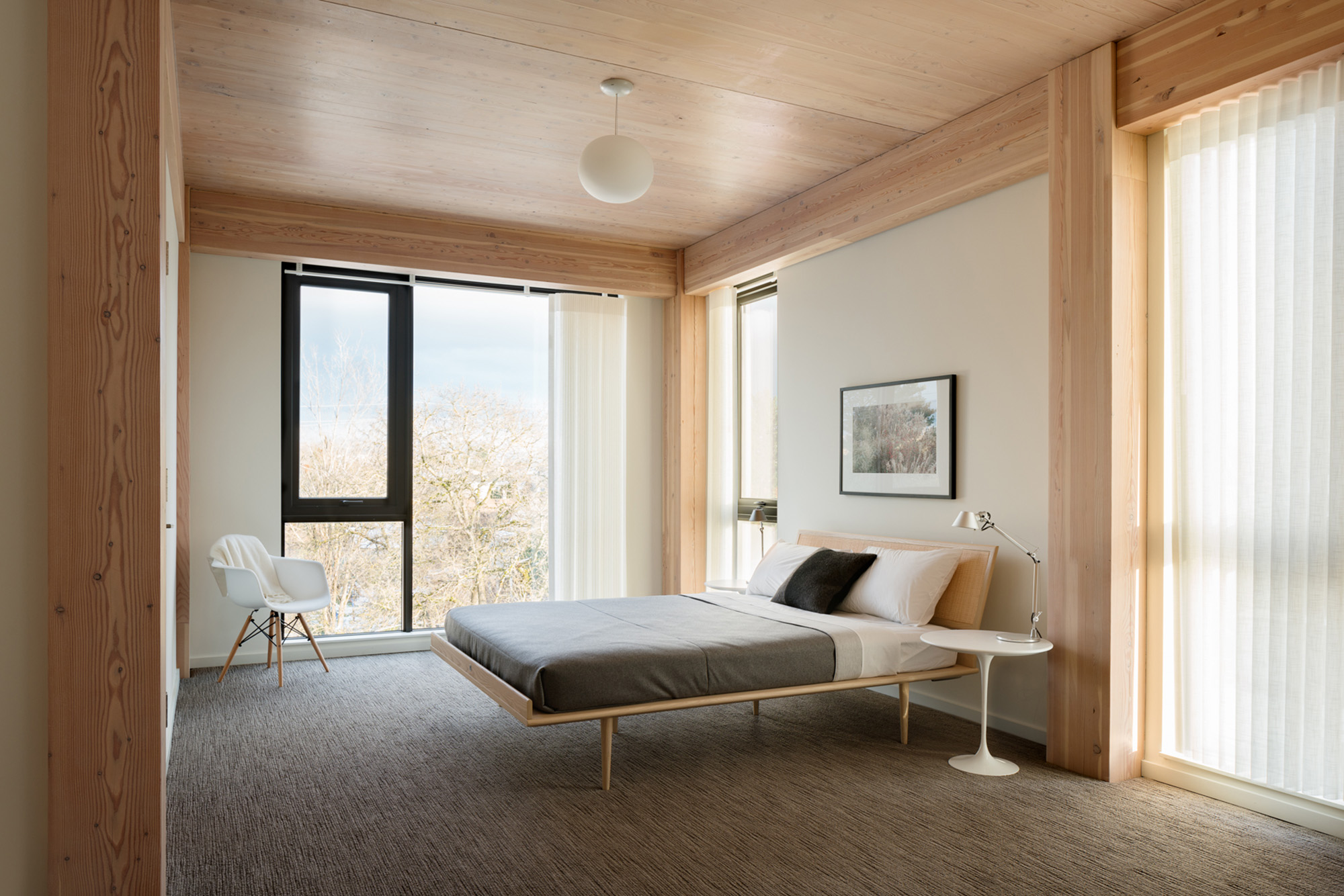 Mass timber bedroom