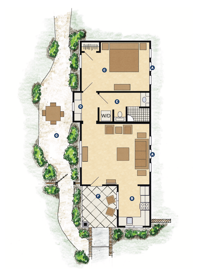 CT-3 design for ADU, floor plan