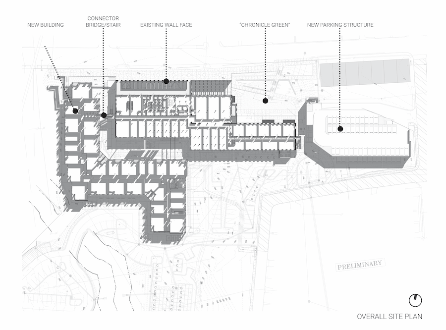 Site plan for Chronicle Mill, an adaptive reuse project and 2023 BALA winner