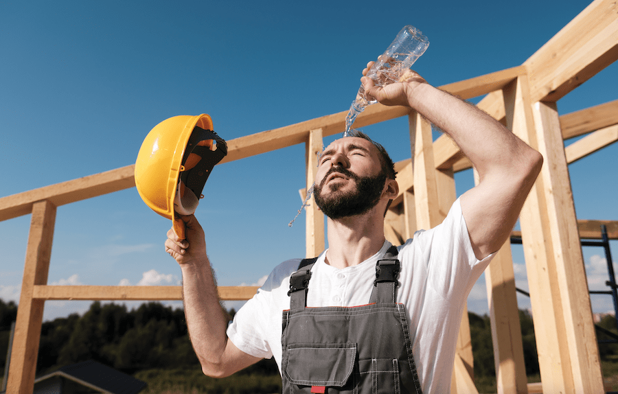 Construction jobsite safety in hot weather