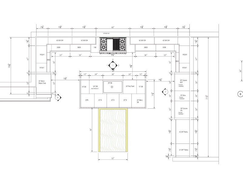 Custom kitchen design floorplan