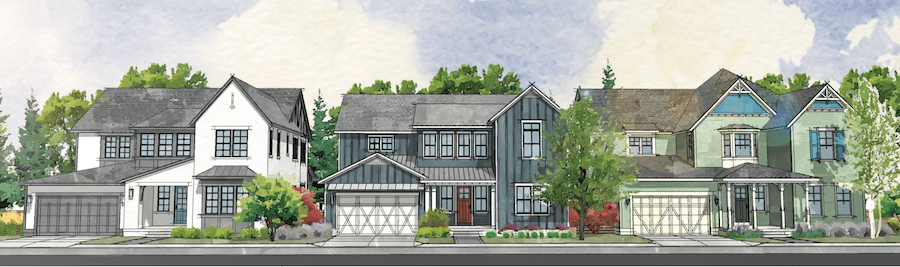 DTJ Design's renderings for the facades of The Cottages
