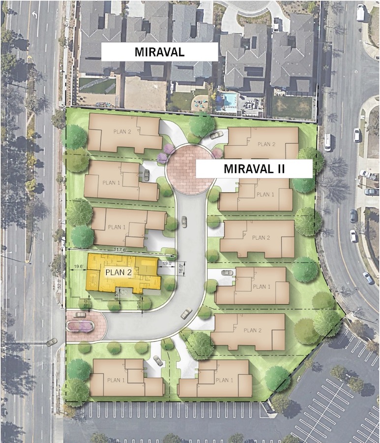 Site plan for the residence 2x at Miraval II designed by Dahlin Group 