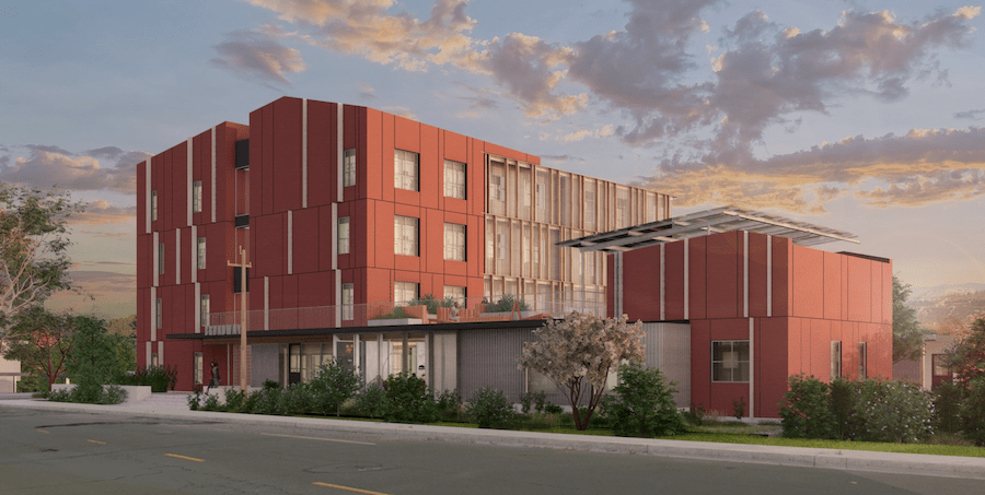 Dahlin Group housing design for Broadway, a multifamily development that uses modular construction methods.