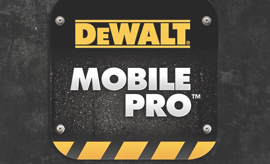 DeWalt Mobile Pro mobile app for builders