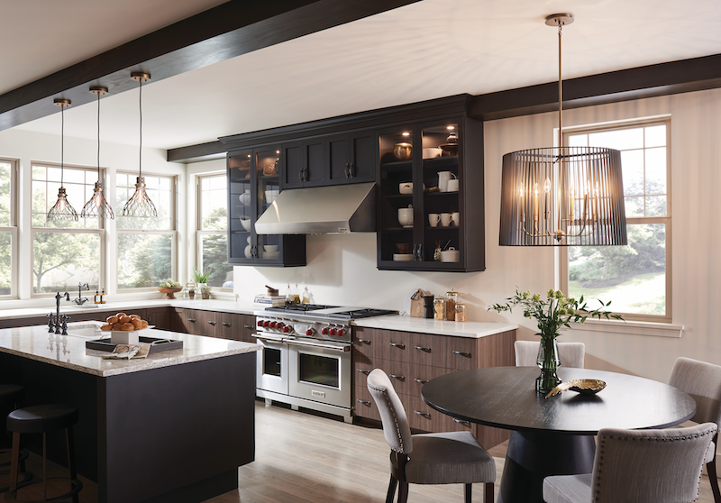 Ferguson showrooms carries Kichler's Linara collection, installed here in the kitchen