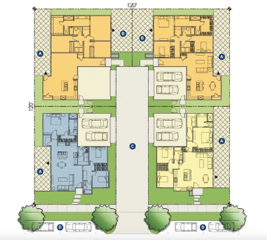 Single-Family For-Rent Prototype design, floor plan