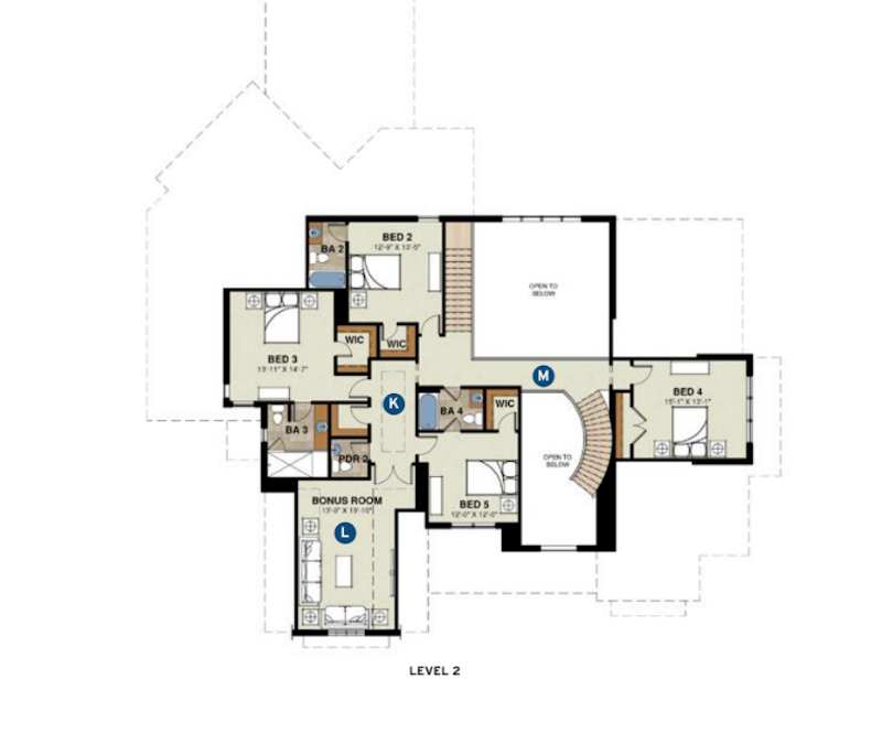 Level 2 plan for The Jeffrey designed by GMD Design Group