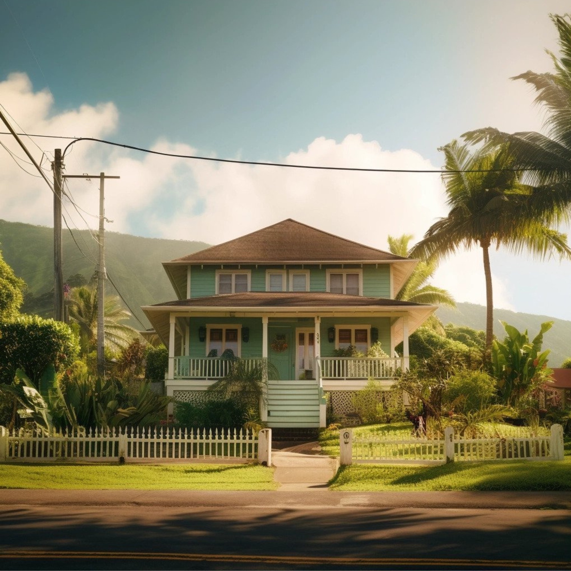 AI generated typical home in Hawaii